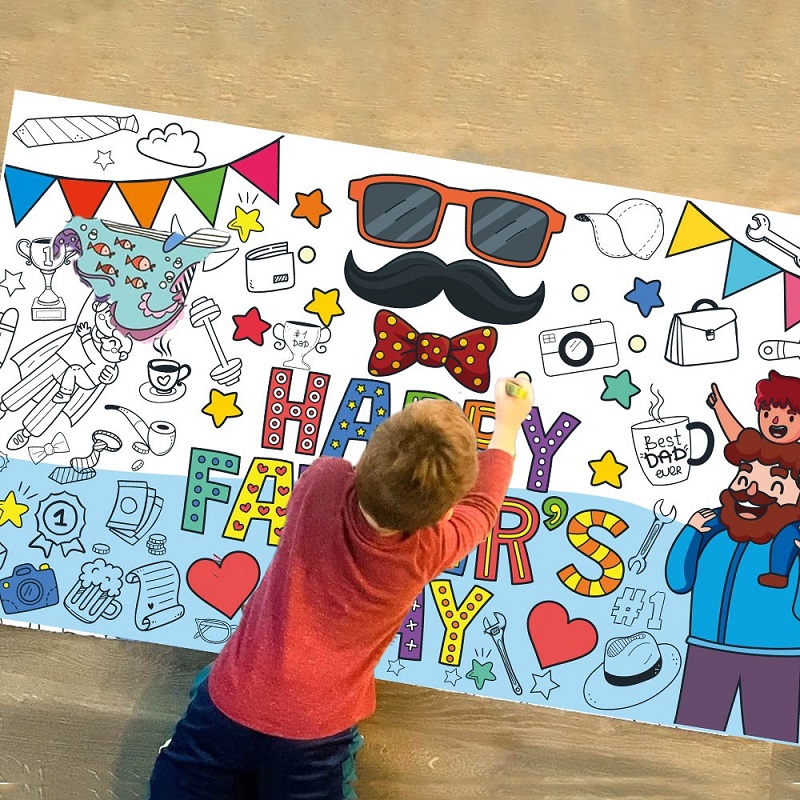 Happy Kids Education - Happy Father's Day DIY Doodle Paper: