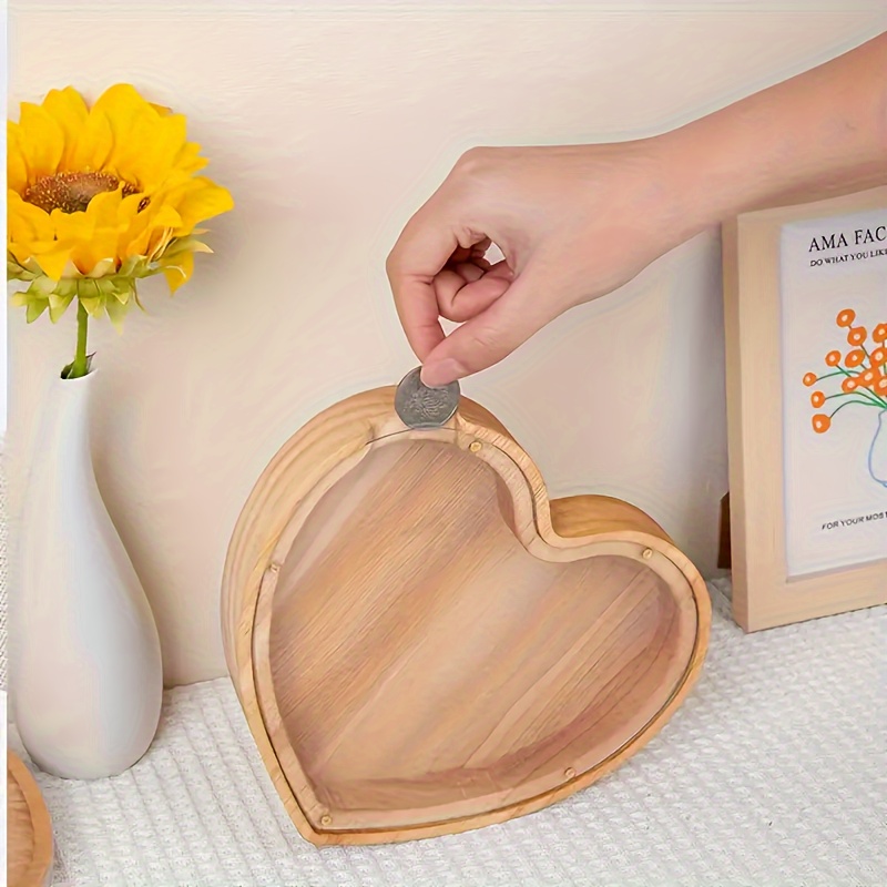 Kids Education Savings - Wooden Letter Piggy Bank for Kids
