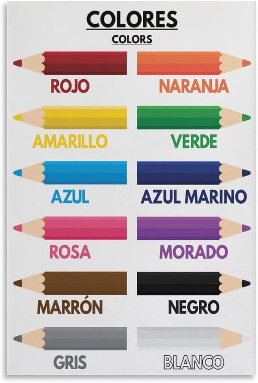 Kids Education Yes - 1p,Color Names for Kids, Spanish Language,