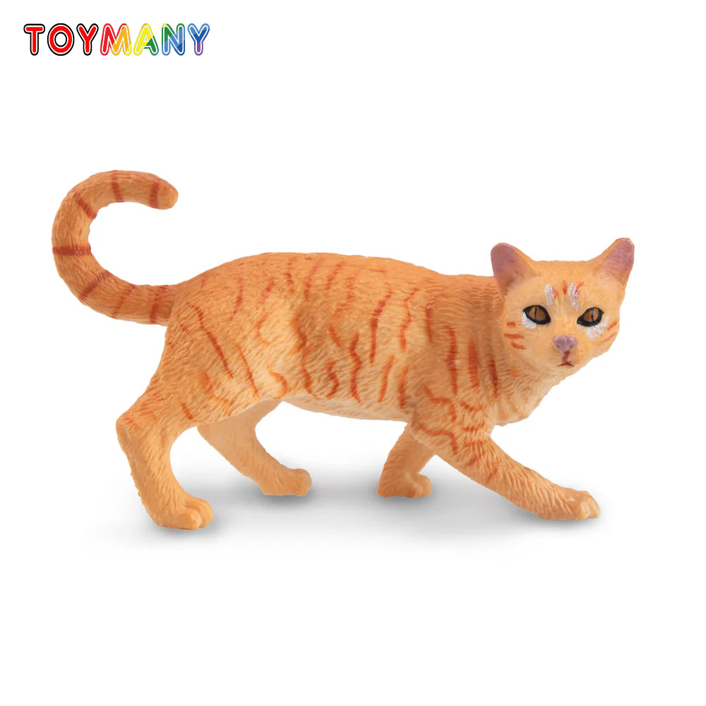 Kids Education Yes - Toymany Simulation Striding Orange Tabby Cat