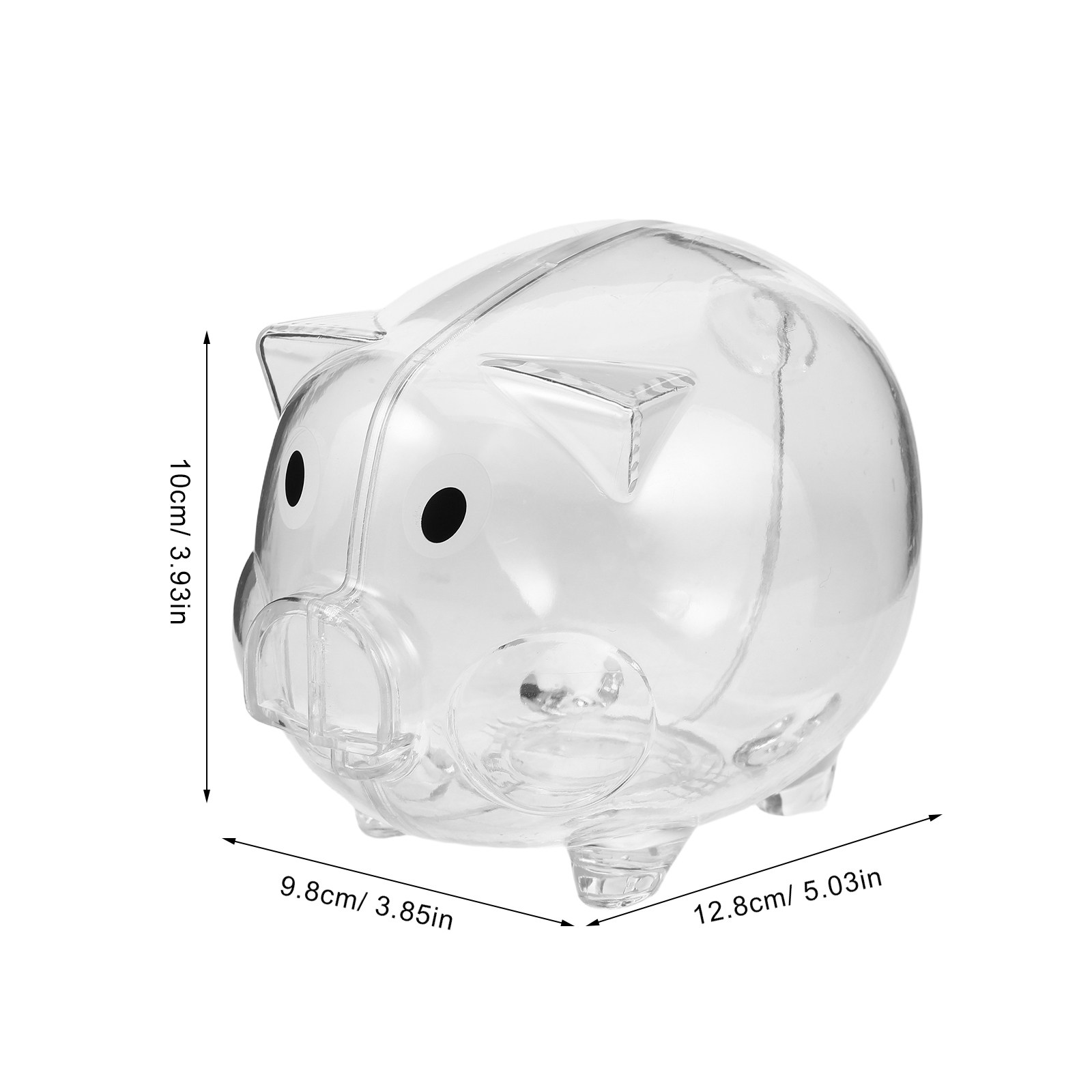2Pcs Transparent Pig Money Ban - Kids Education Savings recension och pris