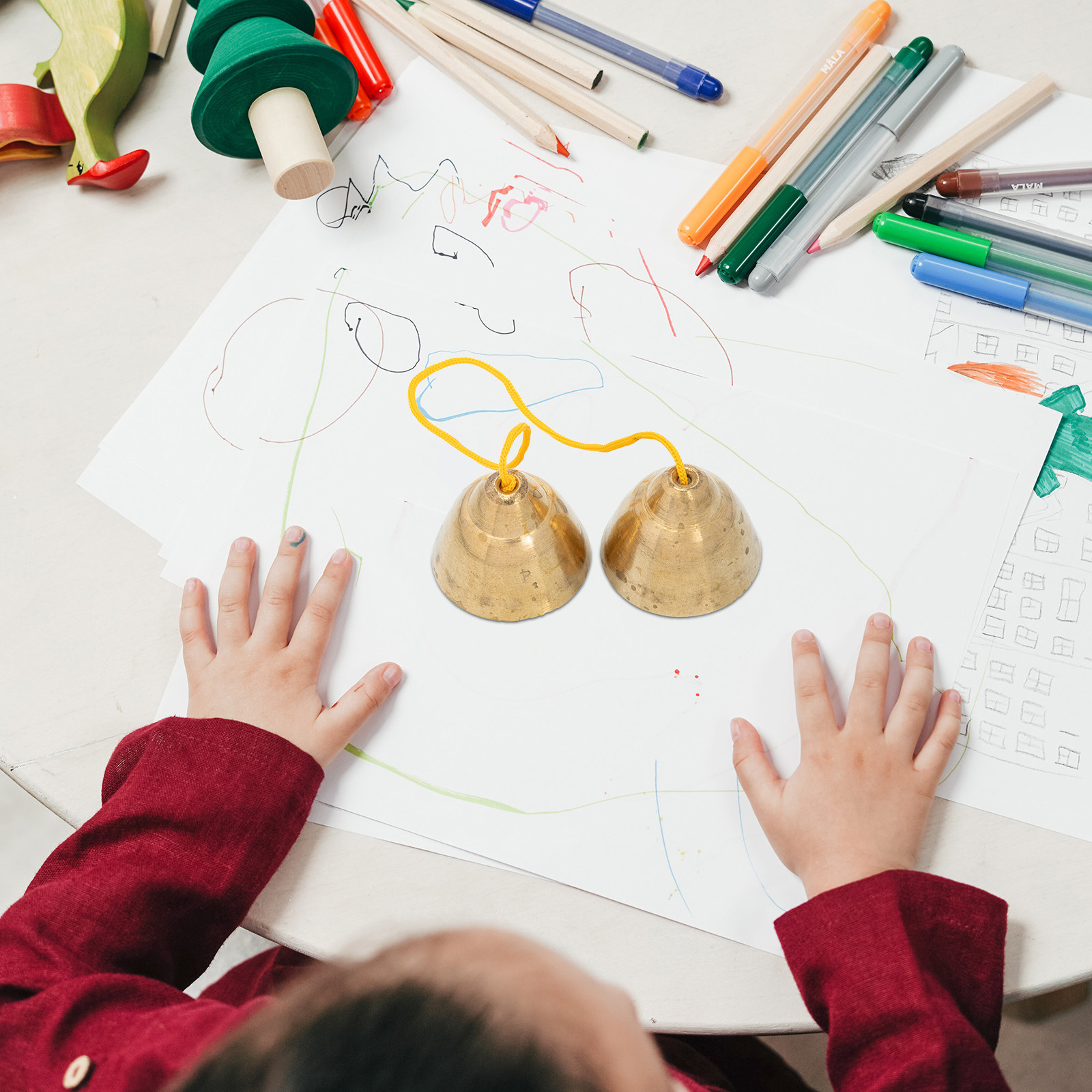 1Pair Premium Copper Bell Kids - Kids Education Bell recension och pris