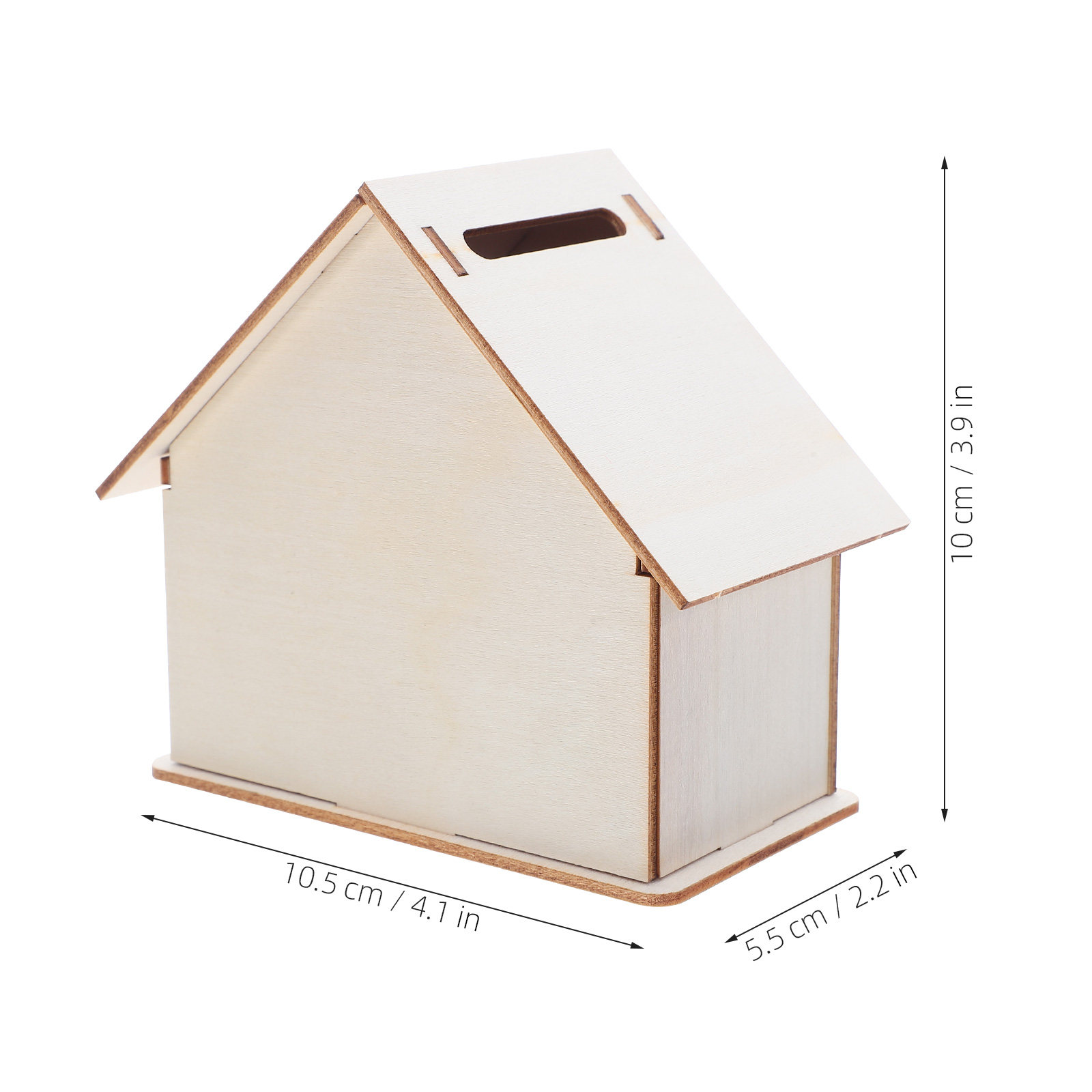 10Pcs Wooden DIY Cabin Coin Ba - Kids Education Savings recension och pris