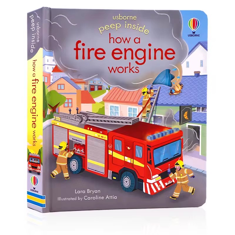 Usborne Peep Inside How A Fire - Kids Education Book recension och pris