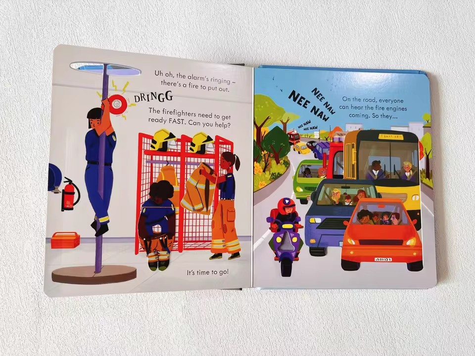Usborne Peep Inside How A Fire - Kids Education Book recension och pris