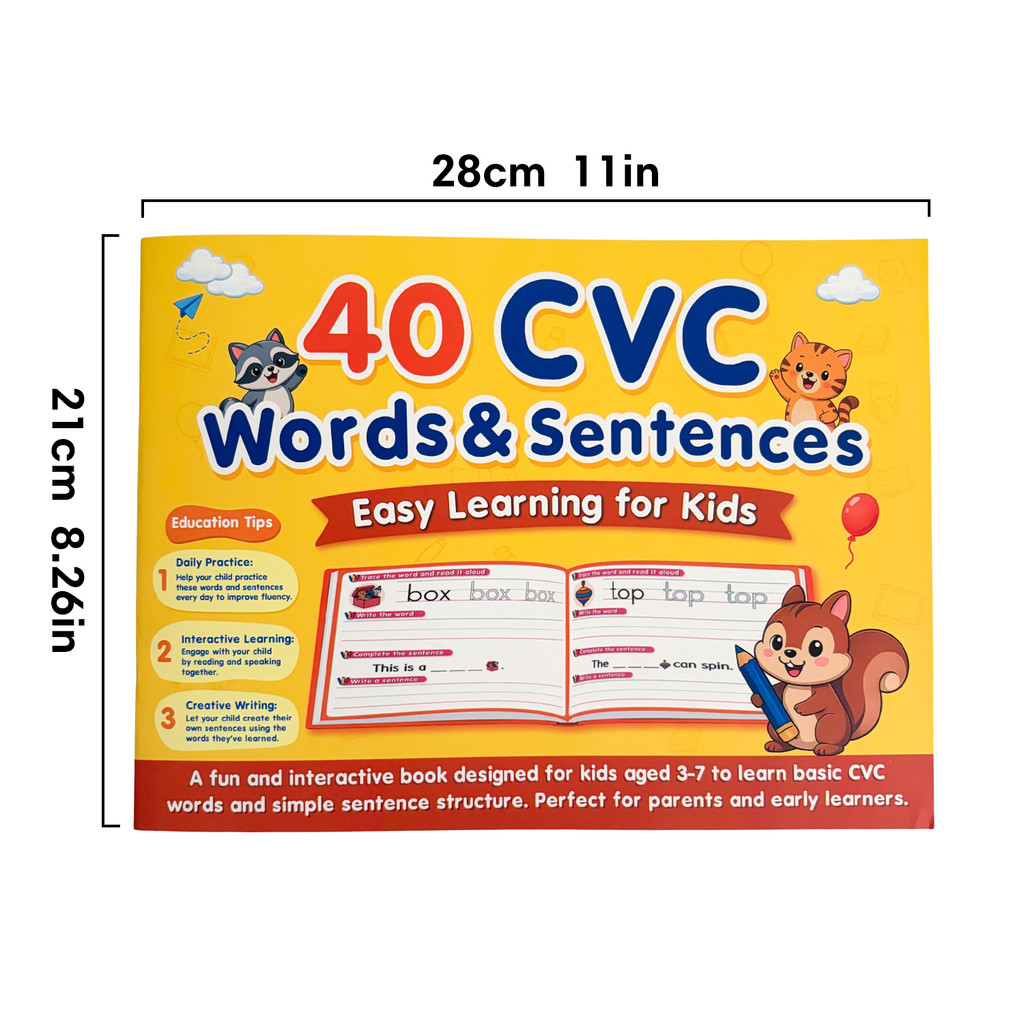 English Phonics CVC Words Sent - Kids Education Words recension och pris