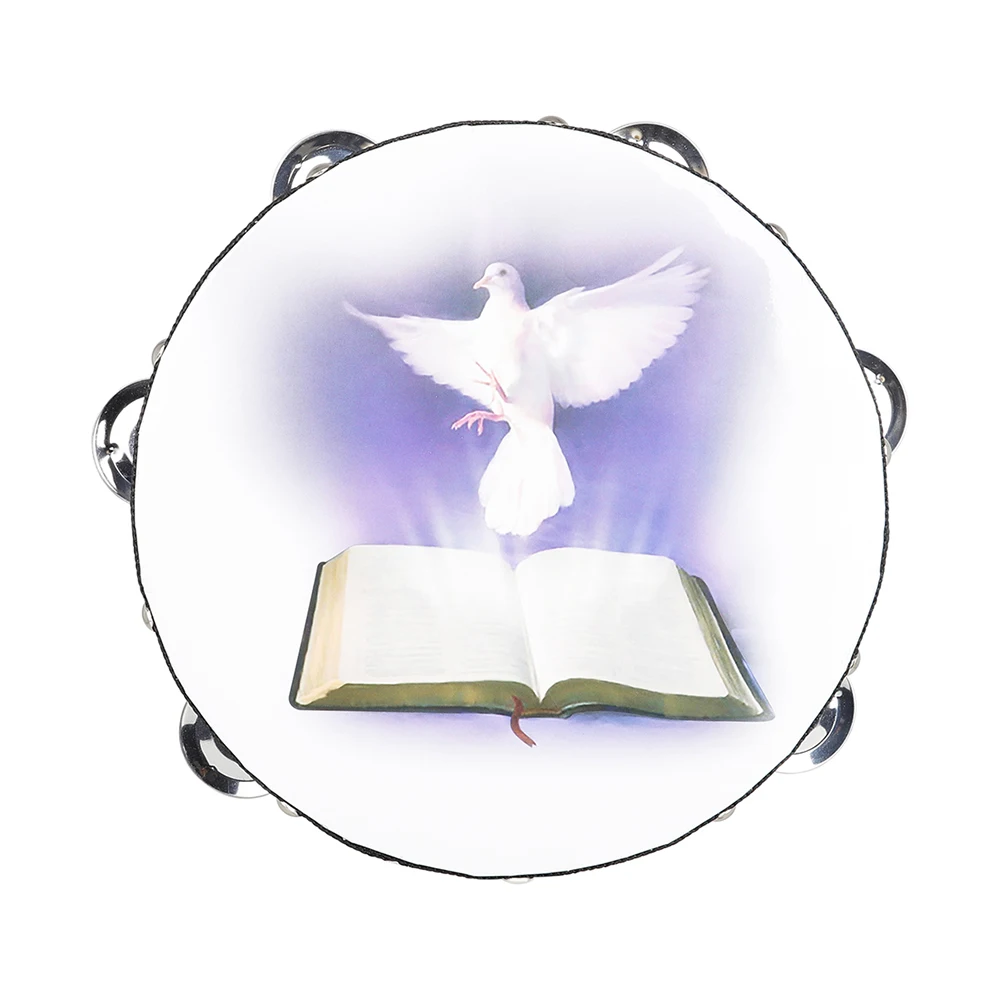 8 Inch Tambourine Peace Pigeon - Kids Education Bell recension och pris