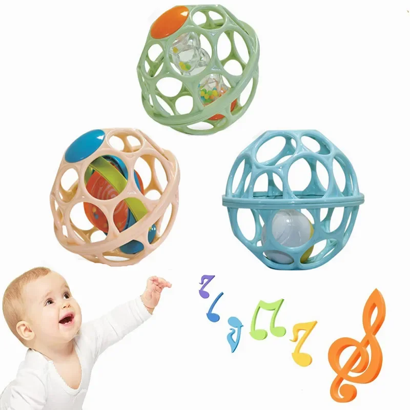 Baby Hand Rattle Soft Ball Toy - Kids Education Bell recension och pris