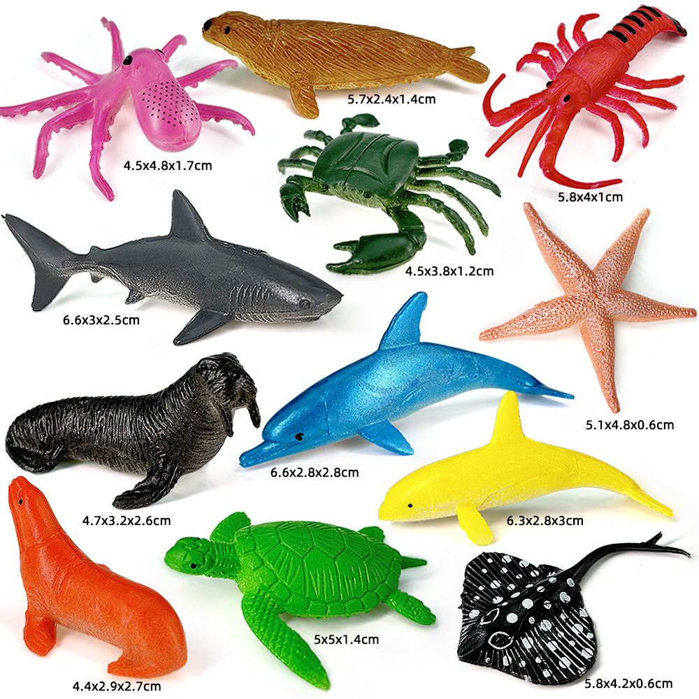 12pcs Ocean Sea Life Set Anima - Kids Education App recension och pris