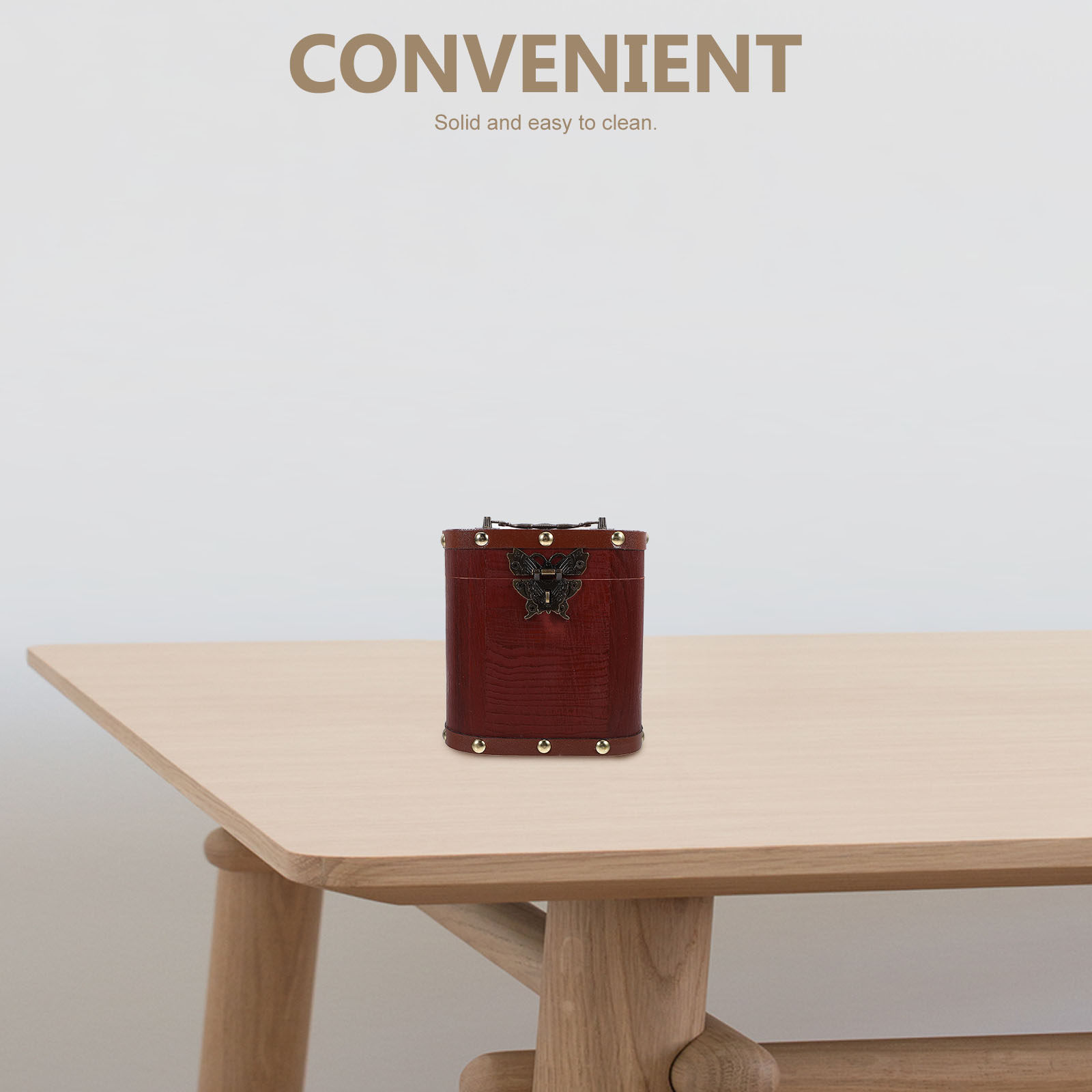 Vintage Wooden Treasure Chest  - Kids Education Savings recension och pris