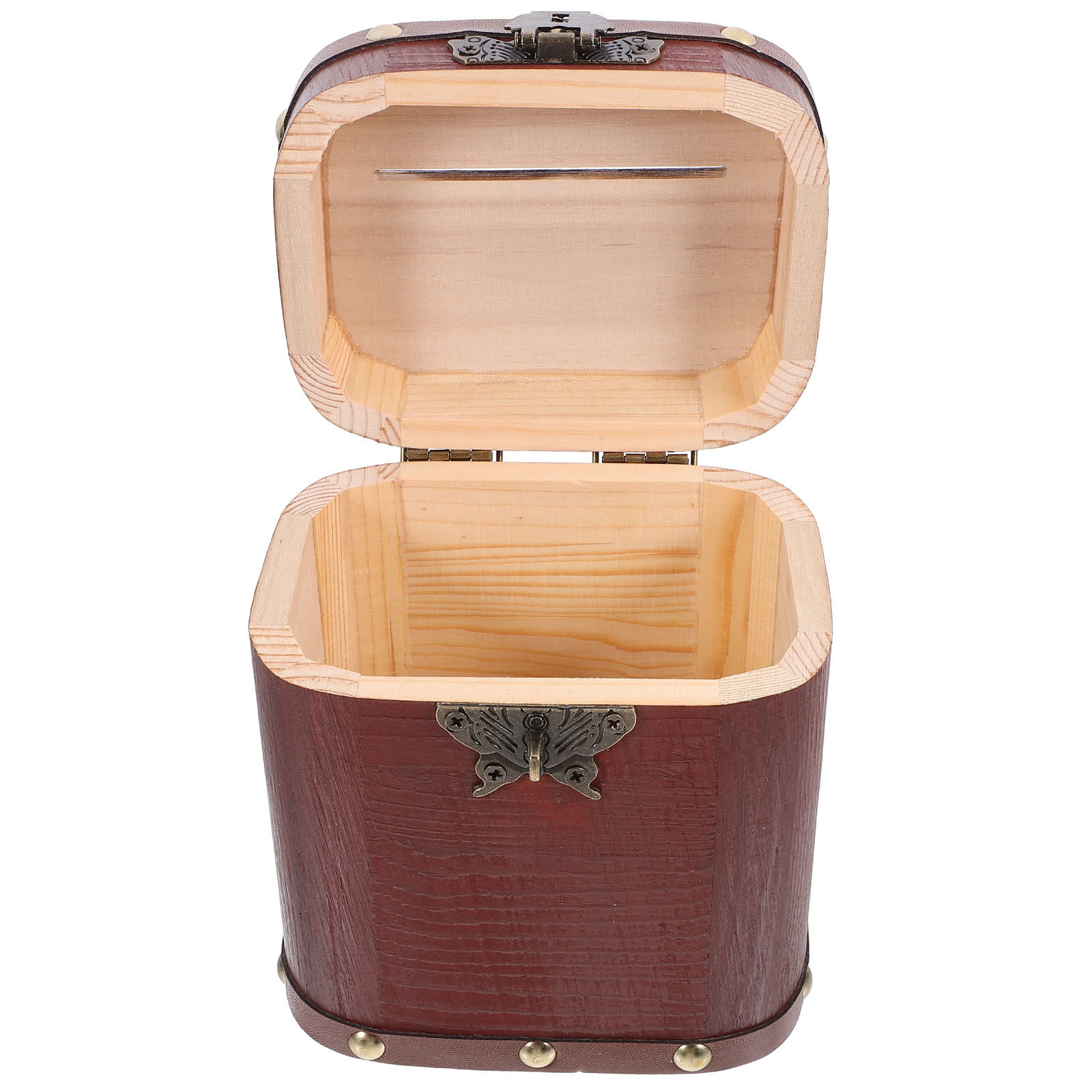 Vintage Wooden Treasure Chest  - Kids Education Savings recension och pris
