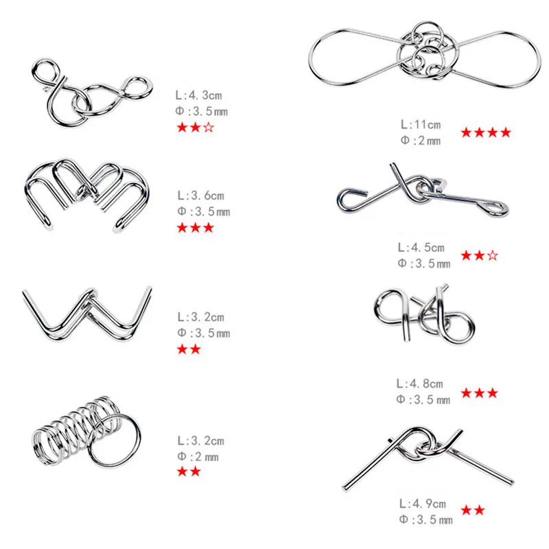 8PCS/Set Metal Montessori Wire - Kids Education App recension och pris