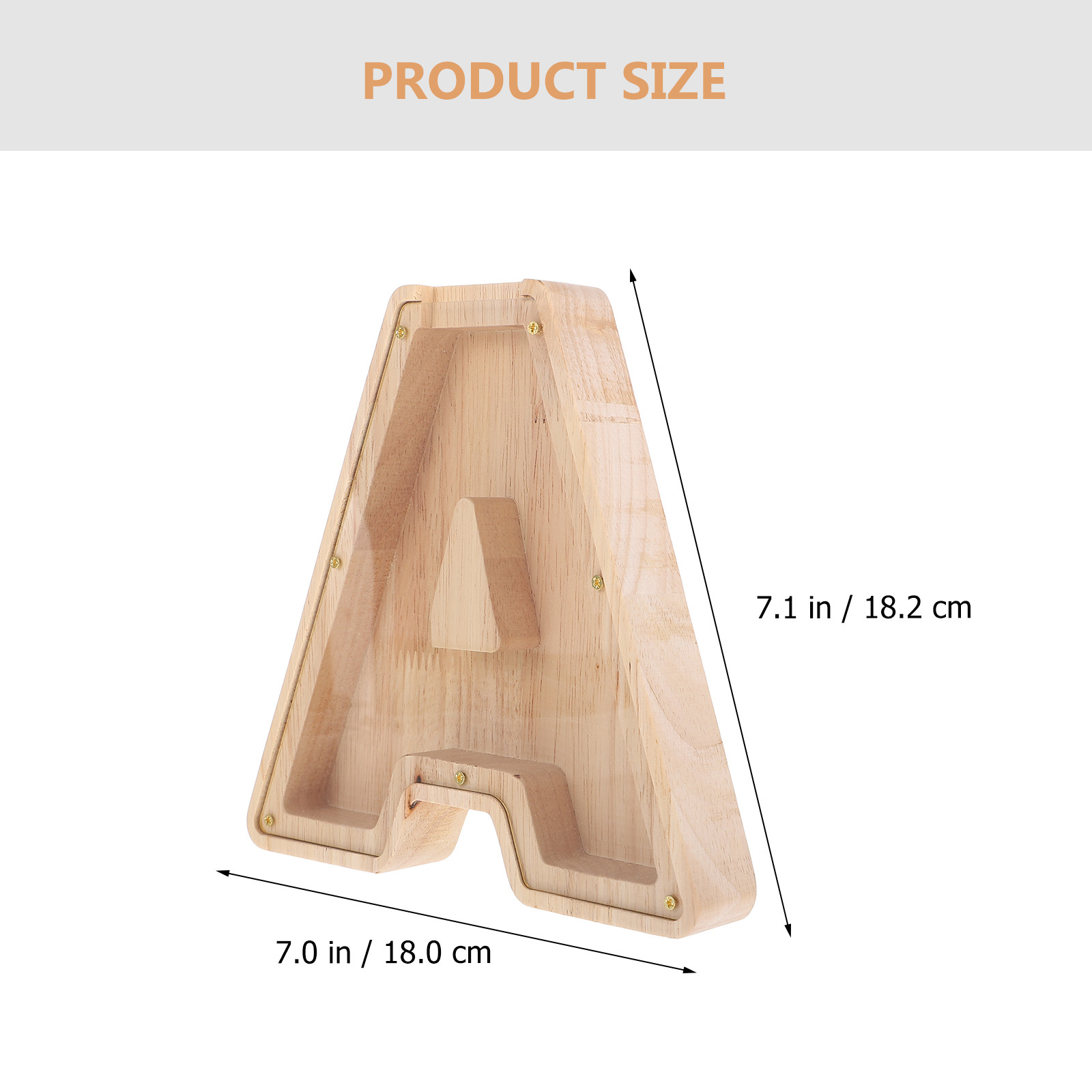 Alphabet Shaped Wooden Money B - Kids Education Savings recension och pris