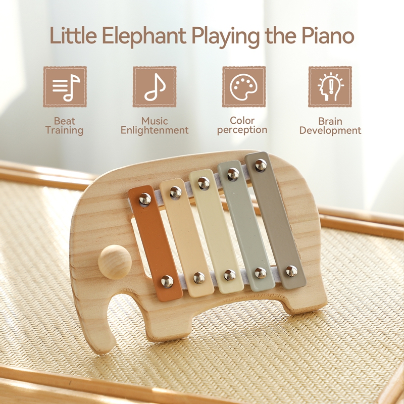 Montessori Wooden 5 Tones Mult - Kids Education Bell recension och pris