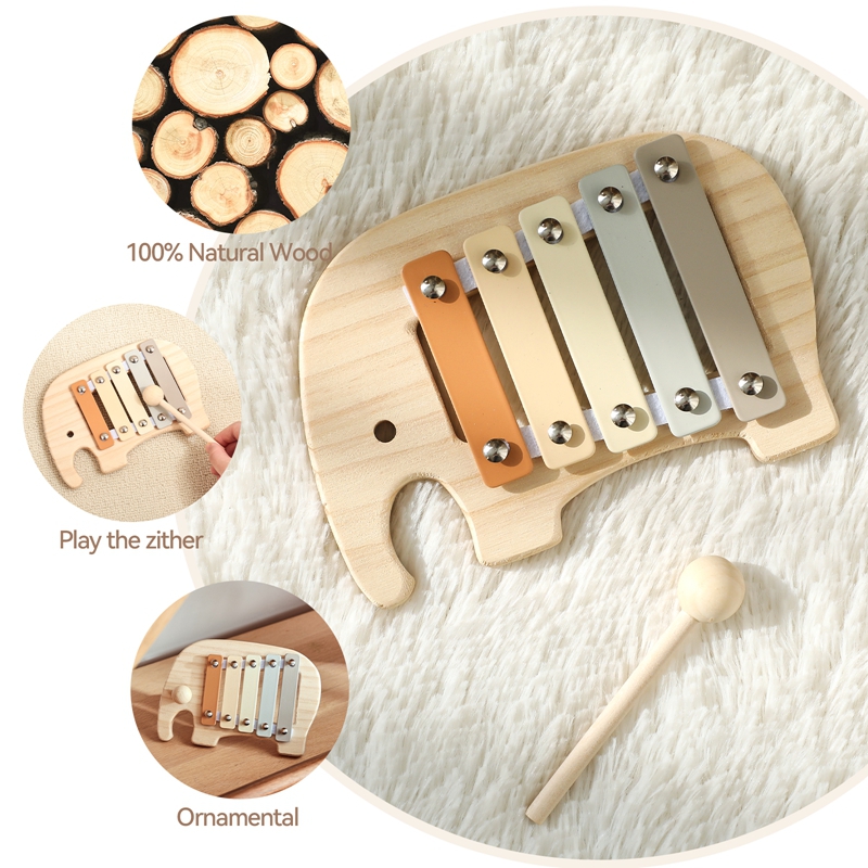 Montessori Wooden 5 Tones Mult - Kids Education Bell recension och pris