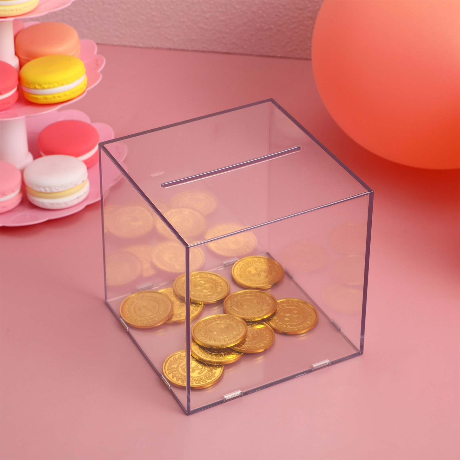 Transparent Acrylic Cube Savin - Kids Education Savings recension och pris