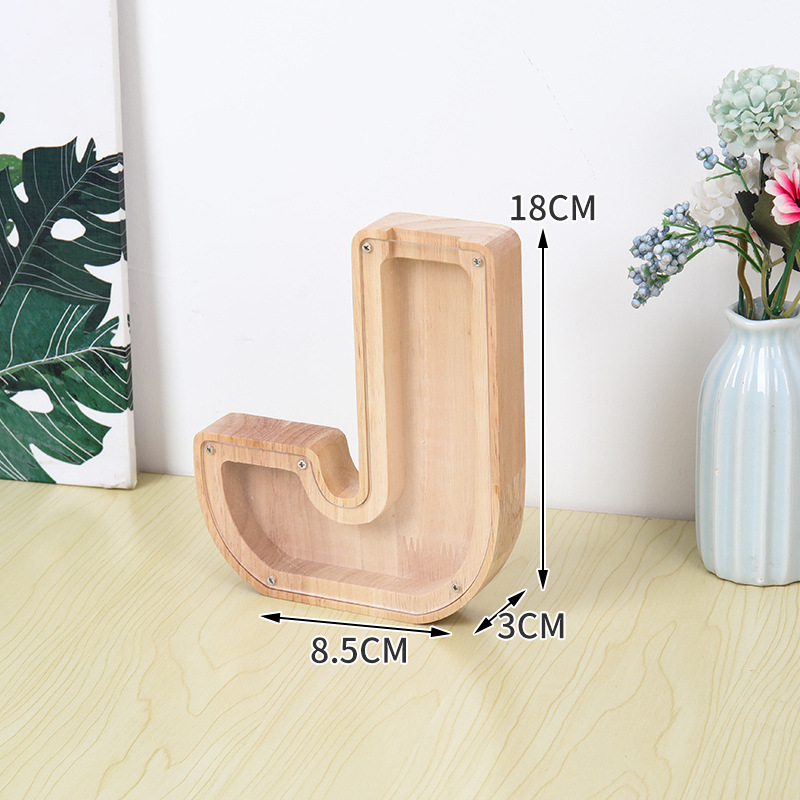 Wooden Alphabet Money Box for  - Kids Education Savings recension och pris