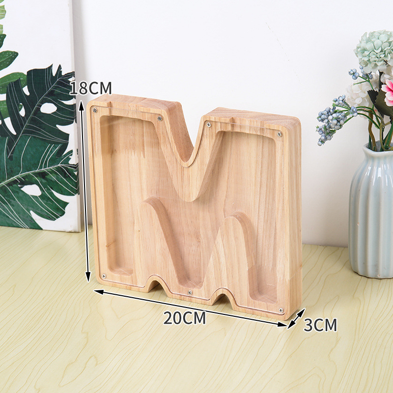 Wooden Alphabet Money Box for  - Kids Education Savings recension och pris