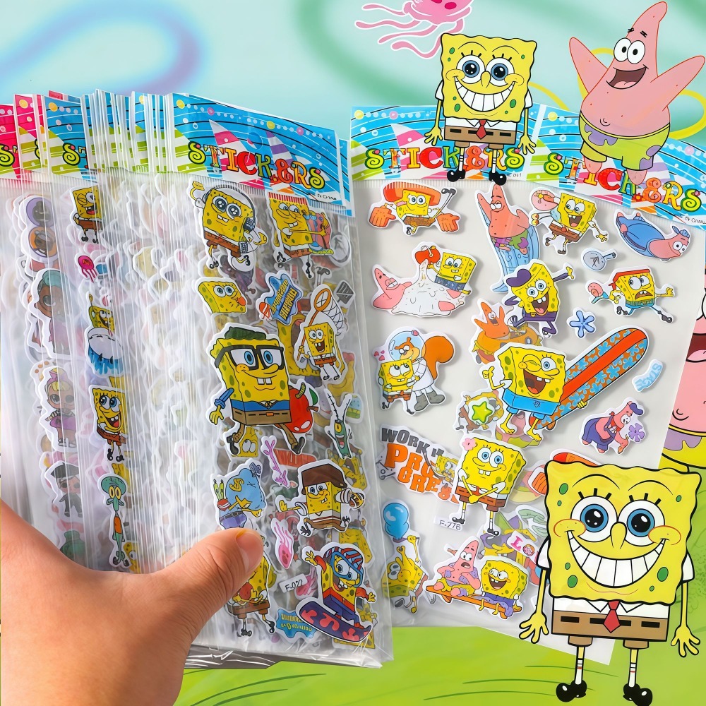 12-Pack SpongeBob 3D Stickers  - Kids First Education recension och pris