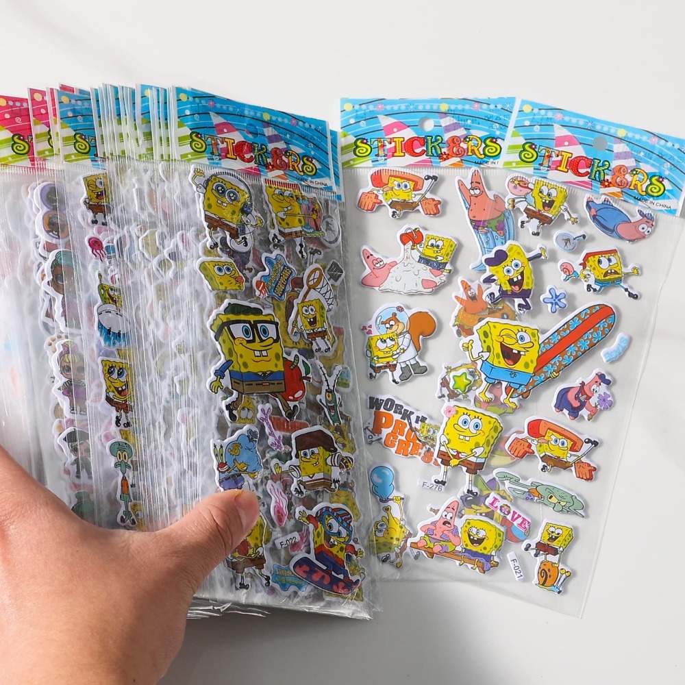 12-Pack SpongeBob 3D Stickers  - Kids First Education recension och pris