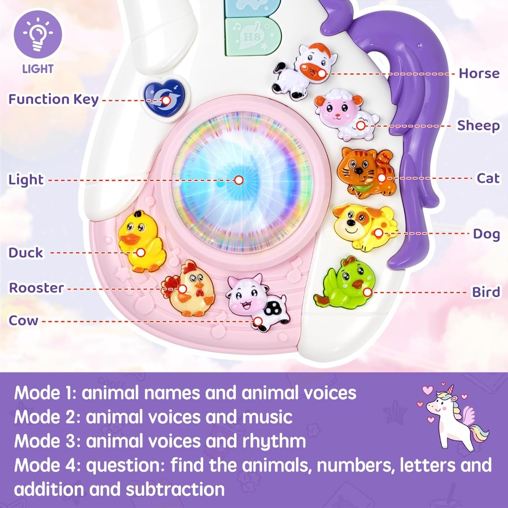 Baby Musical Unicorn Toys Educ - Kids First Education recension och pris