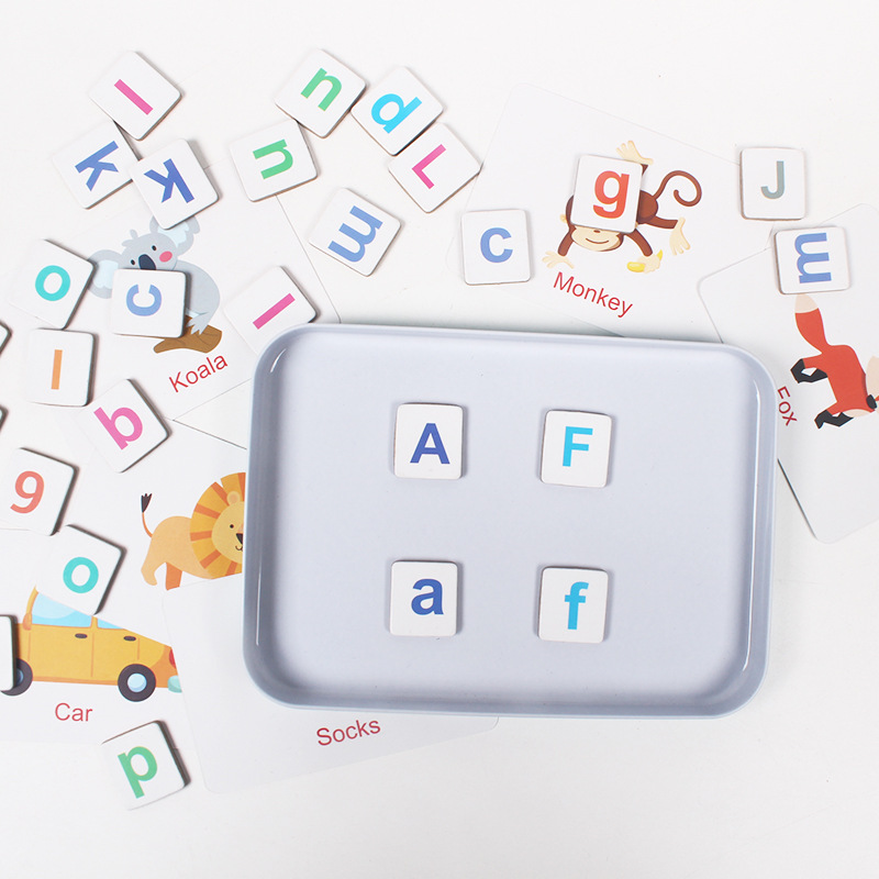 Wooden Puzzle Flash Cards Game - Kids Education Words recension och pris