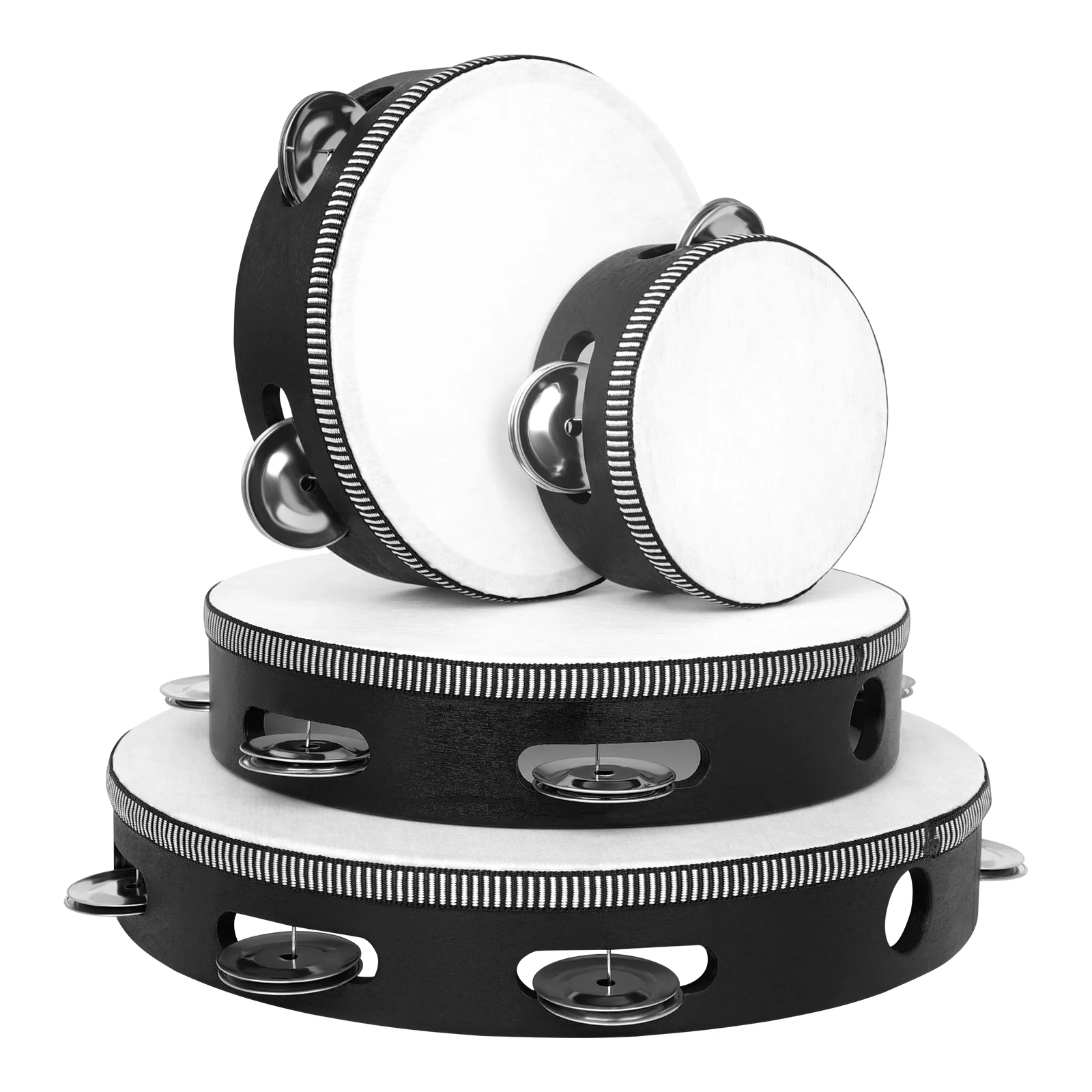 Tambourine Hand Bell Drum 4+6+ - Kids Education Bell recension och pris