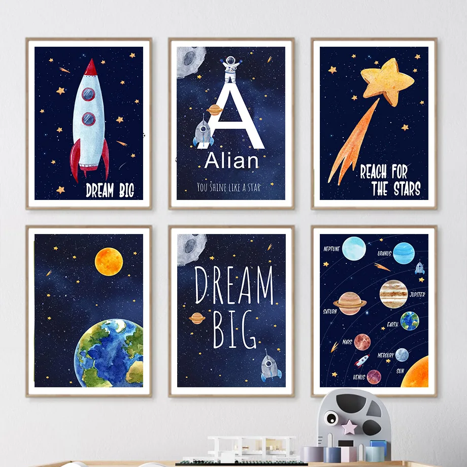 1pc Canvas painting  Custom Na - Kids Education Yes recension och pris
