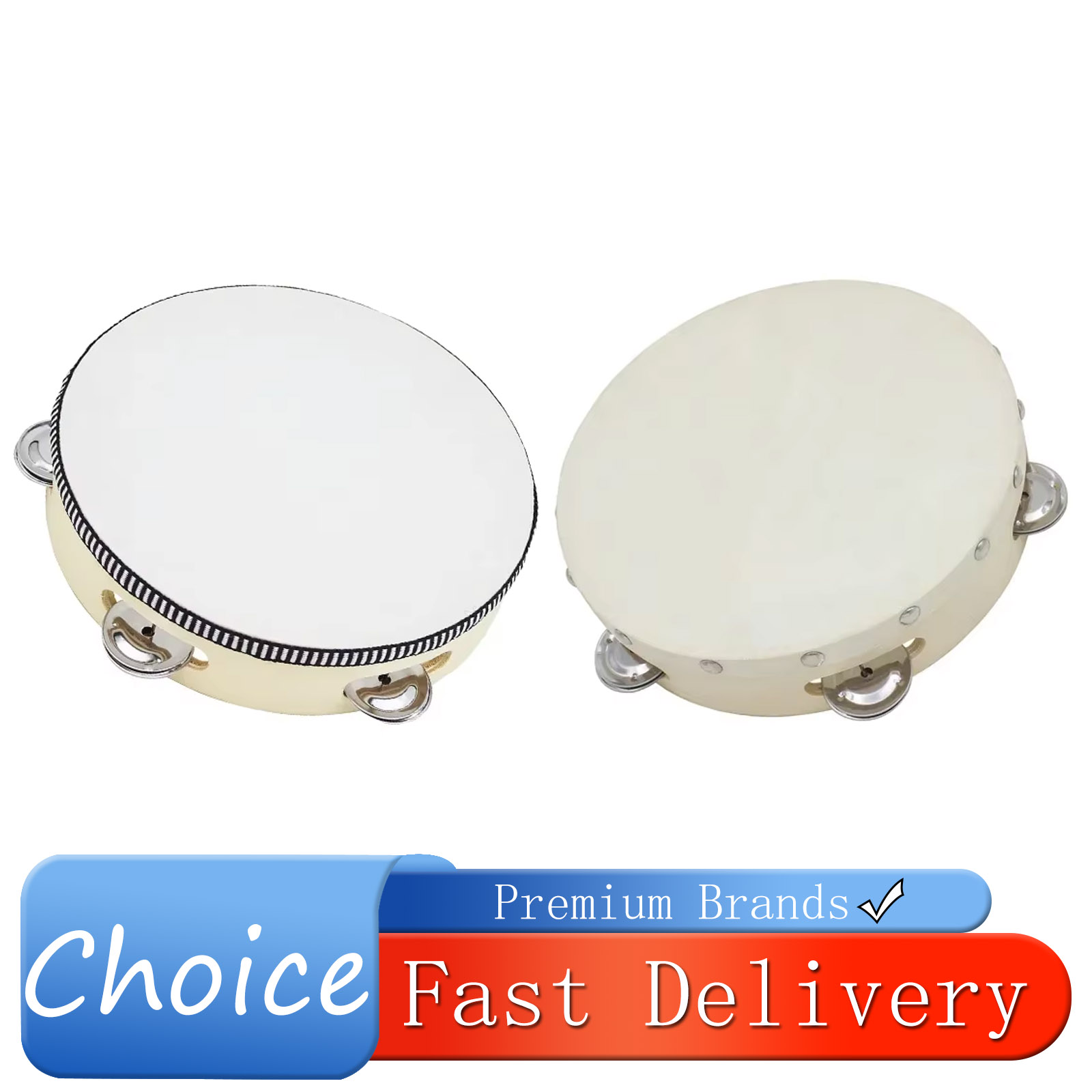 8-inch Tambourine Drum Hand-Op - Kids Education Bell recension och pris