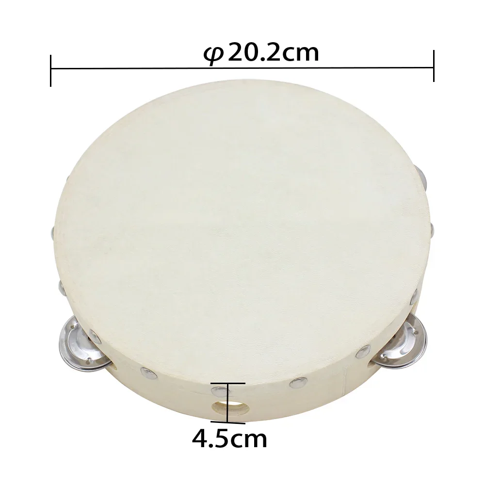 8-inch Tambourine Drum Hand-Op - Kids Education Bell recension och pris