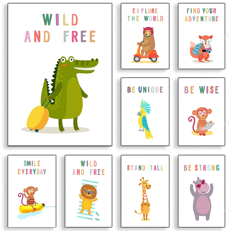 Canvas  Print Wall  Animals En - Kids Education Yes recension och pris